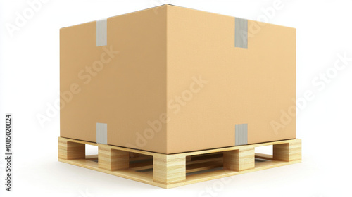 Large Cardboard Box on Wooden Pallets