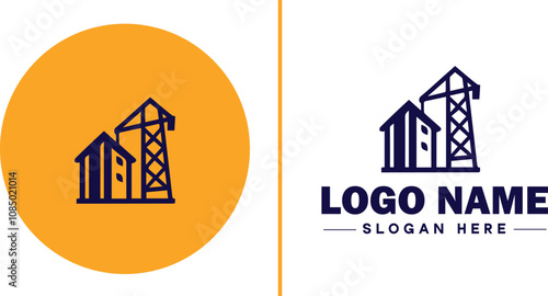 Building Materials icon Construction supplies Building supplies Construction materials flat logo sign symbol editable vecto