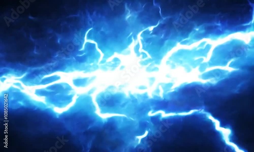 Wallpaper Mural Pulsating Blue Light An Electrifying Glow of Energy in Darkness Torontodigital.ca