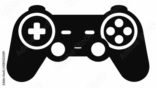 Game controller silhouette vector isolated on white