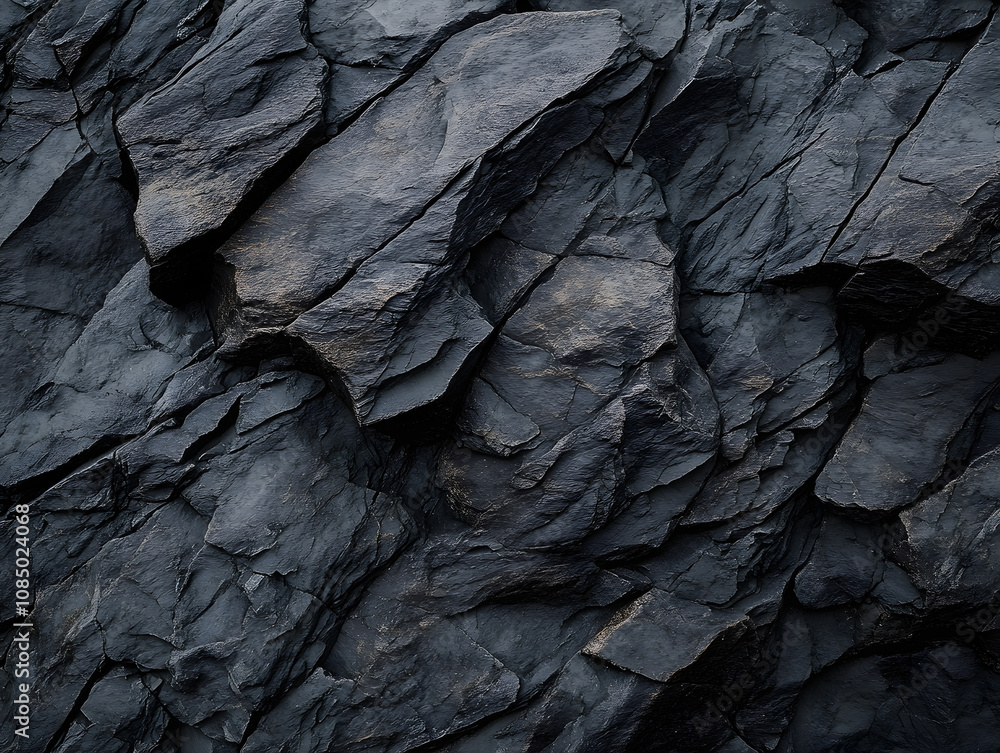 Black white rock background. Dark gray stone texture. Mountain surface close-up. Distressed, сracked, collapsed, crumbled, broken. Black white rock background. Dark gray stone texture. Mountain surface close-up. Distressed, сracked, collapsed, crumbled, broken.