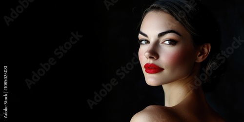 Wallpaper Mural Woman with red lipstick Torontodigital.ca