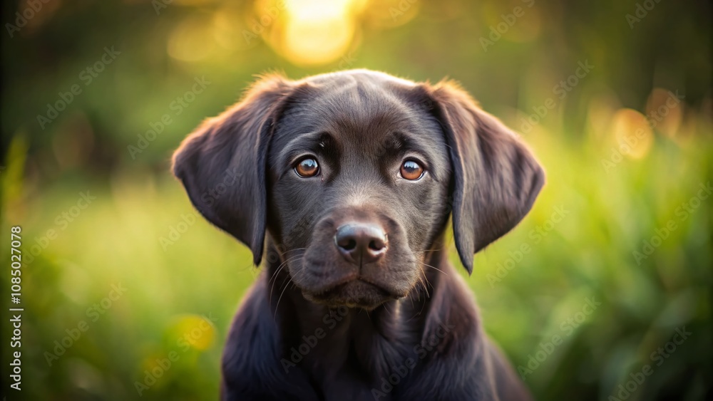 Eager Labrador Retriever Puppy Learning New Tricks in a Minimalist Setting, Showcasing Its Playful Spirit and Intelligence in a Clean and Simple Environment Eager Labrador Retriever Puppy Learning New Tricks in a Minimalist Setting, Showcasing Its Playful Spirit and Intelligence in a Clean and Simple Environment