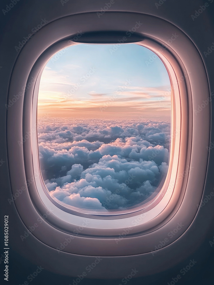 airplane window with clouds view airplane window with clouds view