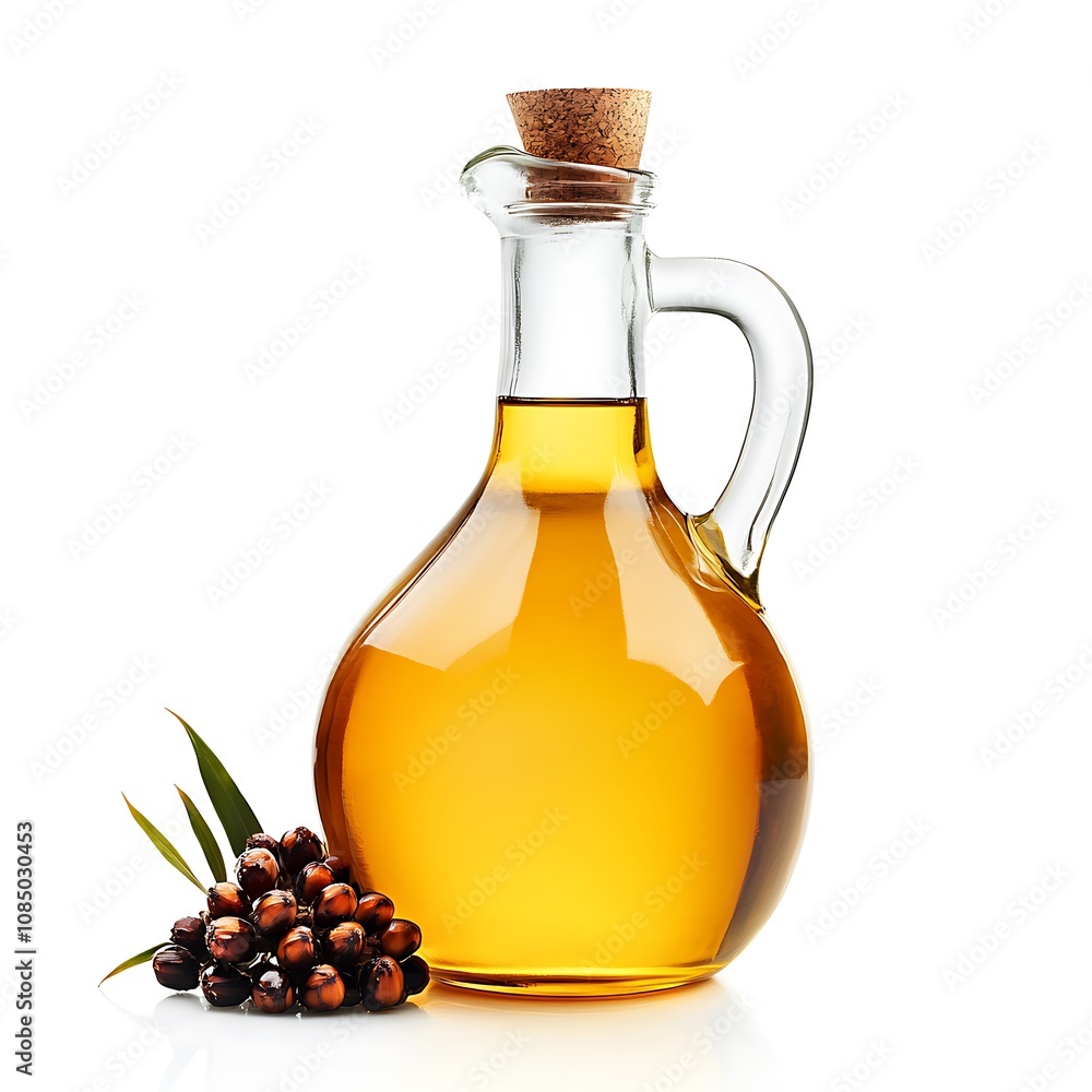 Palm Oil isolated on white background, close up Palm Oil isolated on white background, close up