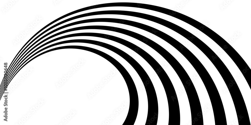 Abstract Curved Perspective Black White Stripes Lines Abstract Curved Perspective Black White Stripes Lines