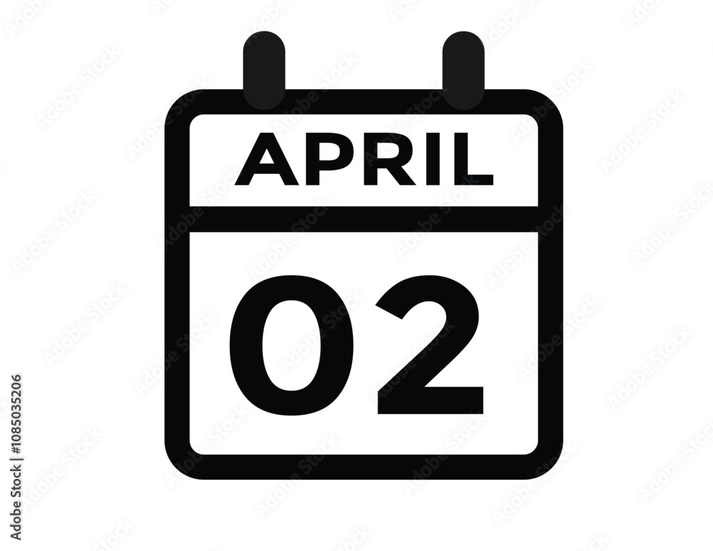 april 2 calendar icon Date Month calendar icon vector illustration
april 2 calendar icon Date Month calendar icon vector illustration