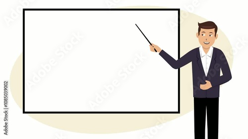 Man Teacher Teaching Animation Video 4K suitable for your project needs education company marketing etc