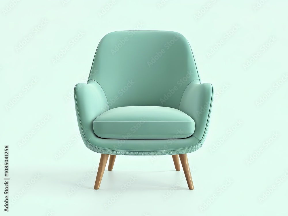 Fototapeta premium Mint Green Accent Chair