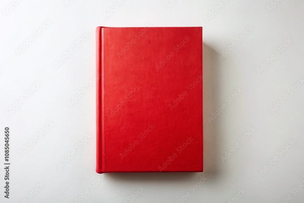 Minimalist Red Book with Textured Cover Isolated on White Background for Elegant Design and Photography Inspiration Minimalist Red Book with Textured Cover Isolated on White Background for Elegant Design and Photography Inspiration