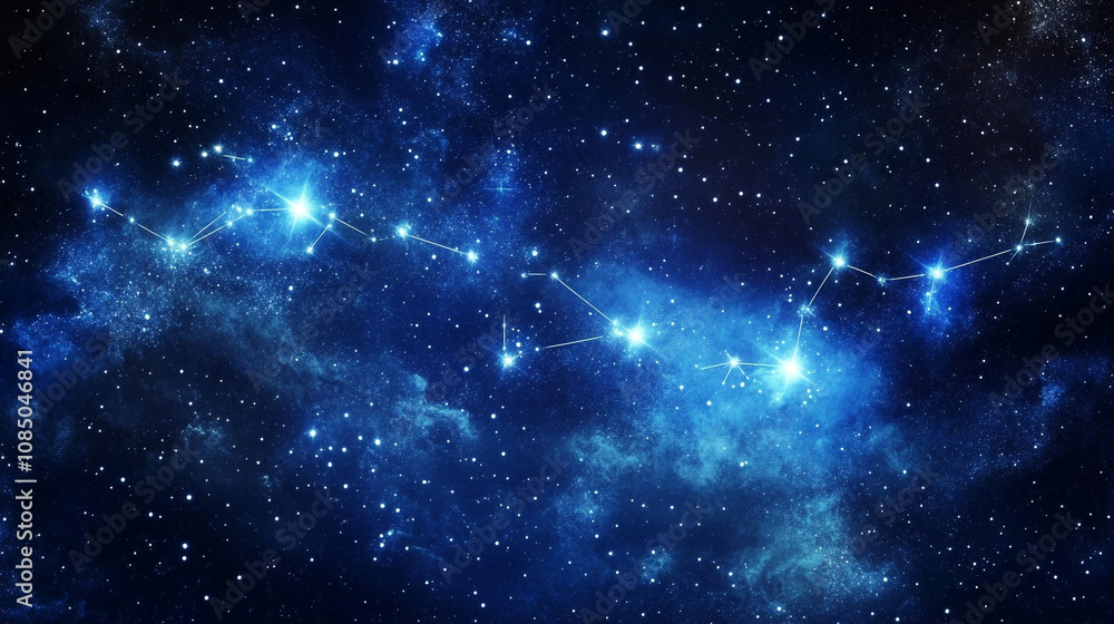 Night sky filled with stars showcasing a constellation in the universe during a clear evening