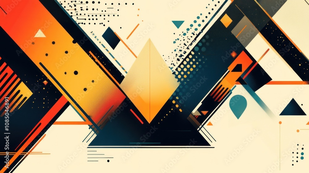 Abstract Geometric Art with Vibrant Colors Abstract Geometric Art with Vibrant Colors