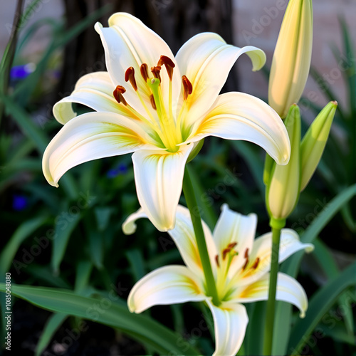 Easter lily ( Lilium longiflorum ) photo