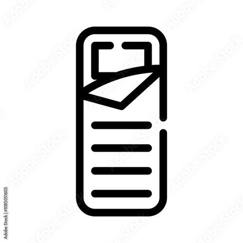 sleeping bag line icon