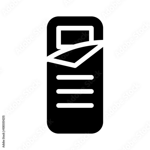 sleeping bag glyph icon