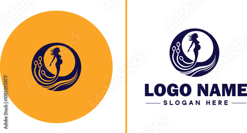 Infertility Clinic icon Fertility clinic Reproductive clinic IVF clinic flat logo sign symbol editable vector