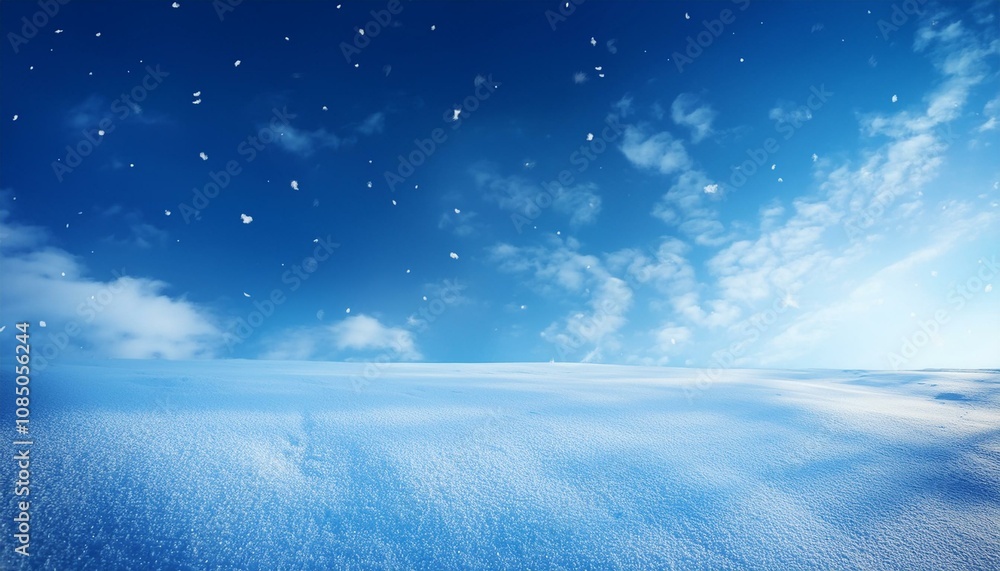 冬の空に広がる冷たい青色と、清潔感あふれる透明感が特徴的な背景。
冬の空に広がる冷たい青色と、清潔感あふれる透明感が特徴的な背景。