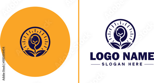 Infertility Clinic icon Fertility clinic Reproductive clinic IVF clinic flat logo sign symbol editable vector