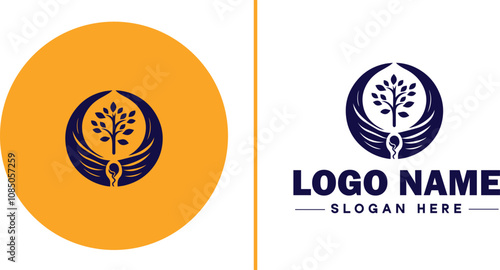 Infertility Clinic icon Fertility clinic Reproductive clinic IVF clinic flat logo sign symbol editable vector