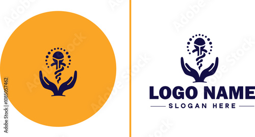 Infertility Clinic icon Fertility clinic Reproductive clinic IVF clinic flat logo sign symbol editable vector