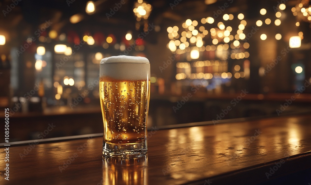 glass of beer on the table glass of beer on the table