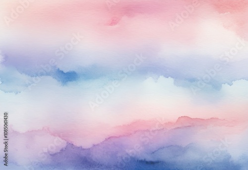 A soft watercolor gradient background with smooth blends of pastel shades of pink, blue and lavender.