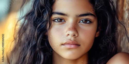 Wallpaper Mural Young girl with long hair Torontodigital.ca