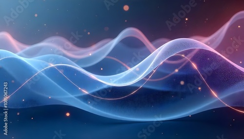 Abstract background with dynamic waves. 3d rendering, 3d illustration.