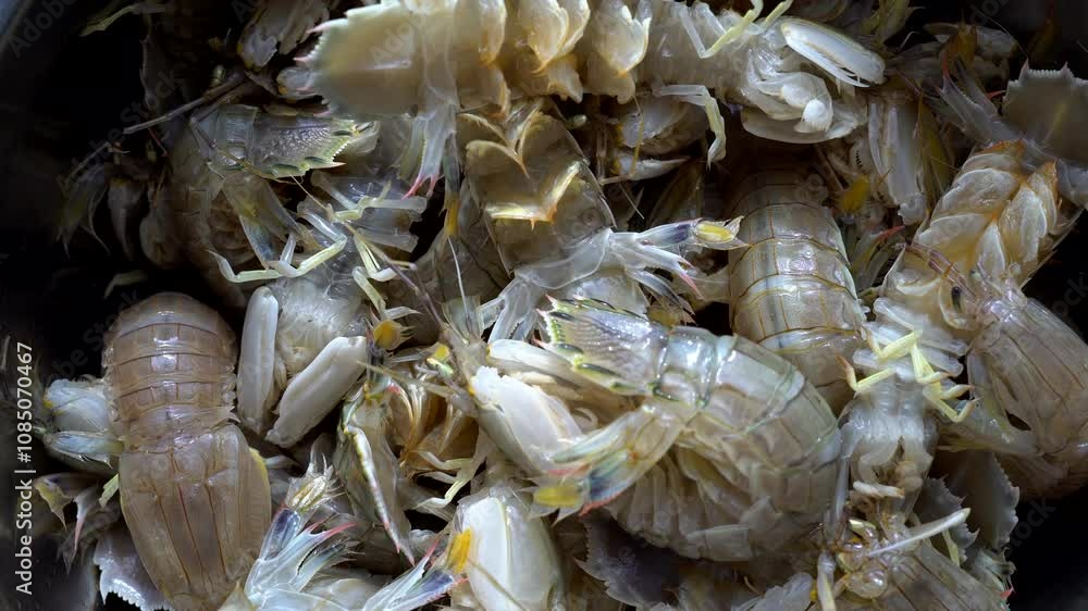 fresh mantis shrimps, ready for cooking
fresh mantis shrimps, ready for cooking