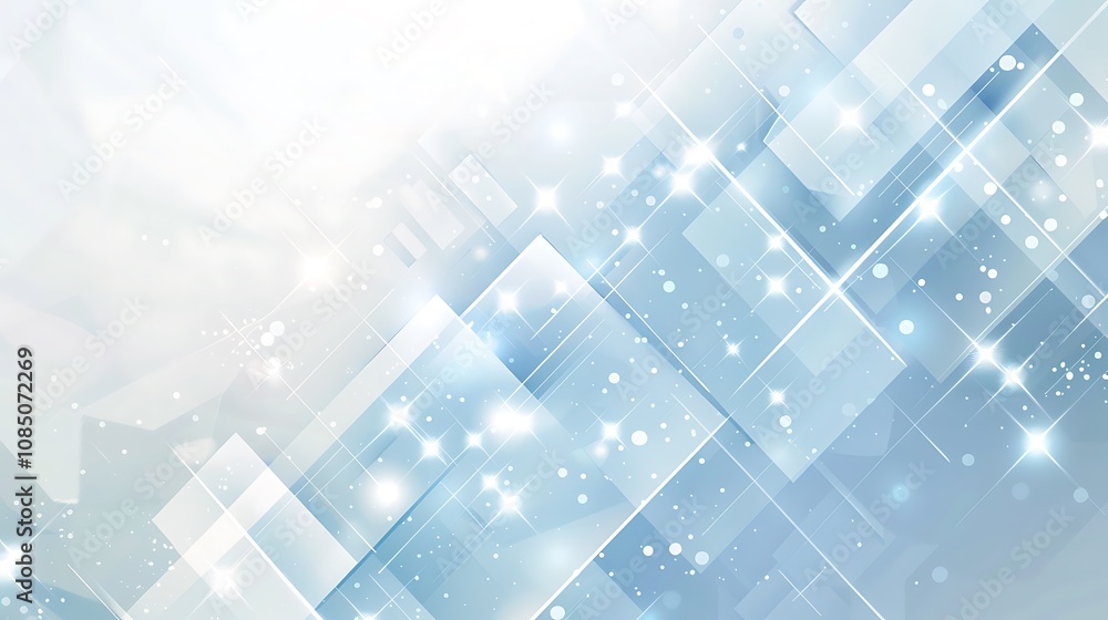 A serene abstract design featuring light blue tones, geometric shapes, and sparkling effects, ideal for backgrounds. A serene abstract design featuring light blue tones, geometric shapes, and sparkling effects, ideal for backgrounds.