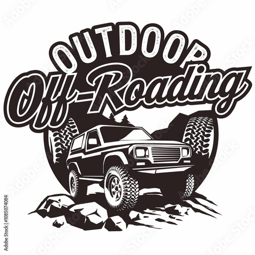 Off Road Logo, Vector Design Logo, Adventure Car, T-Shirt Design Illustration