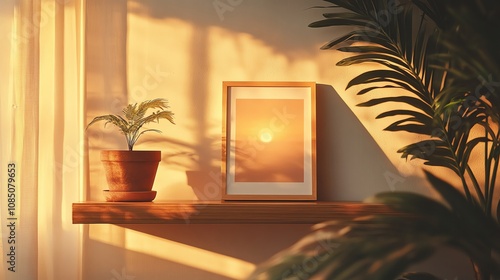 Frame mockup, ISO A paper size. Living room wall poster mockup. Interior mockup with house background. Modern interior design. 3D 