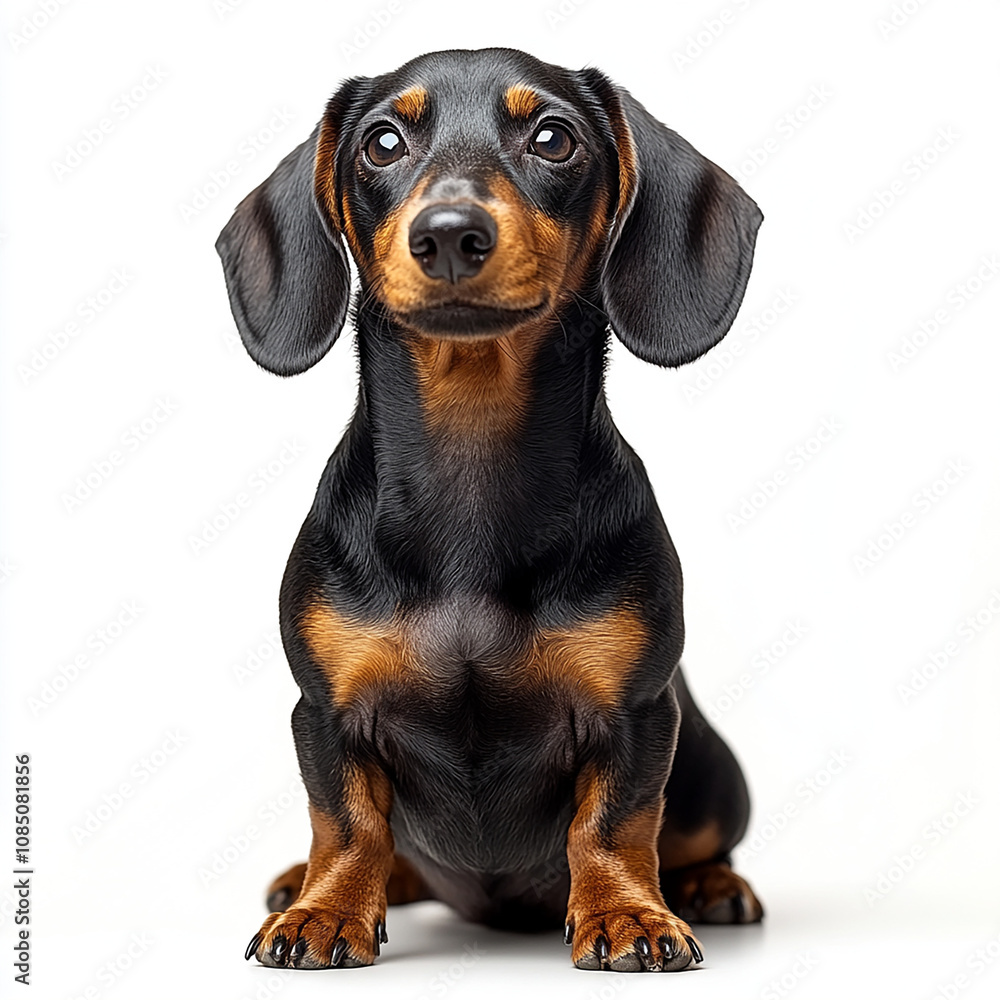 Portrait of a Dog on a White Background Portrait of a Dog on a White Background