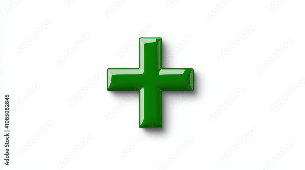 Promoting health and wellness green plus sign symbol digital art minimalist design simple background modern concept Promoting health and wellness green plus sign symbol digital art minimalist design simple background modern concept