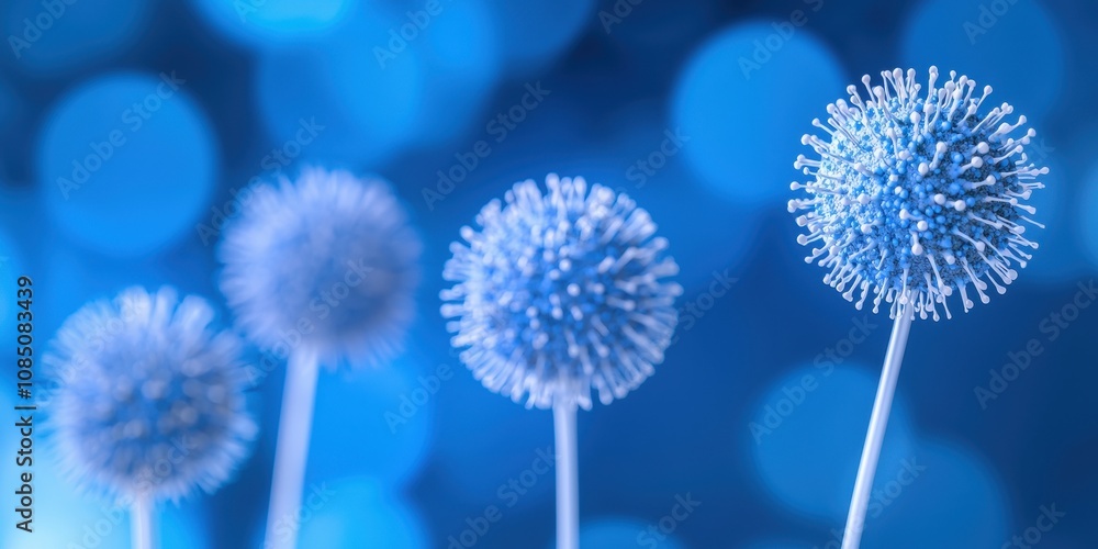 An abstract close-up of small, spherical structures against a soft blue background, offering a visually appealing, modern aesthetic. An abstract close-up of small, spherical structures against a soft blue background, offering a visually appealing, modern aesthetic.