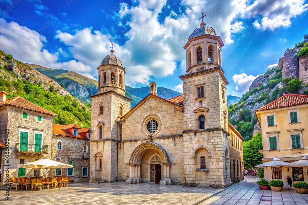 St Nicholas Church Kotor Documentary Photo AI Art, Montenegro, Architecture, History St Nicholas Church Kotor Documentary Photo AI Art, Montenegro, Architecture, History