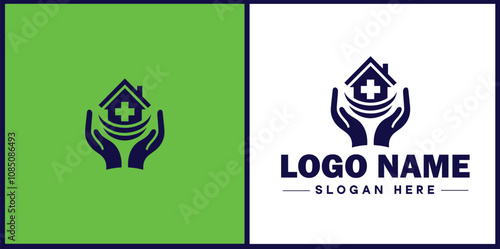 Insurance Broker icon Insurance agent Insurance adviser Insurance intermediary flat logo sign symbol editable vector