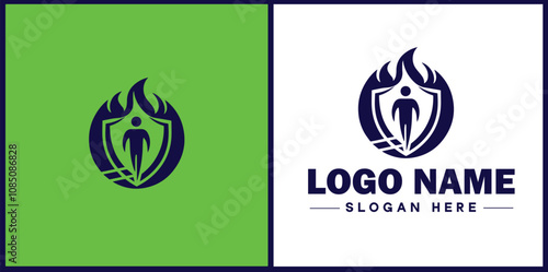 Insurance Broker icon Insurance agent Insurance adviser Insurance intermediary flat logo sign symbol editable vector