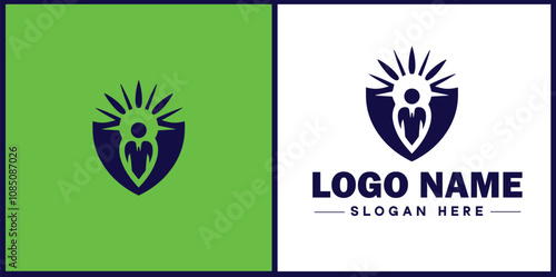 Insurance Broker icon Insurance agent Insurance adviser Insurance intermediary flat logo sign symbol editable vector