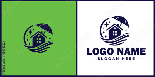 Insurance Broker icon Insurance agent Insurance adviser Insurance intermediary flat logo sign symbol editable vector