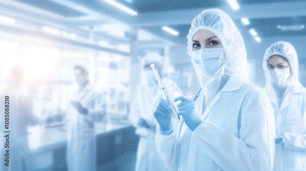 Medical professionals in a laboratory setting. Medical professionals in a laboratory setting.