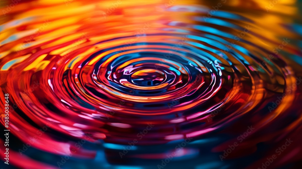 Vibrant Colorful Water Ripple Abstract with Blurred Background Creating a Mesmerizing Effect for Artistic and Creative Projects Vibrant Colorful Water Ripple Abstract with Blurred Background Creating a Mesmerizing Effect for Artistic and Creative Projects