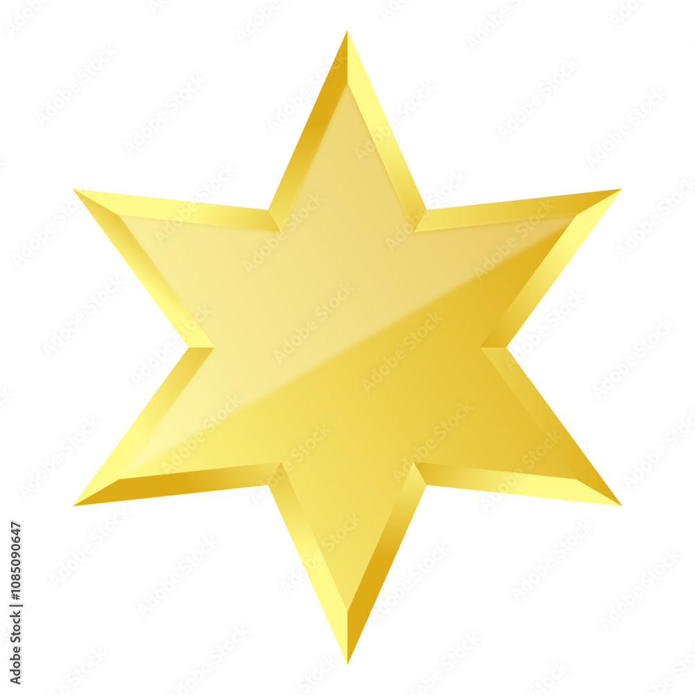 Obraz premium 3D look Vector Golden Star