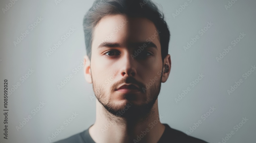 Portrait of a contemplative young man. Portrait of a contemplative young man.