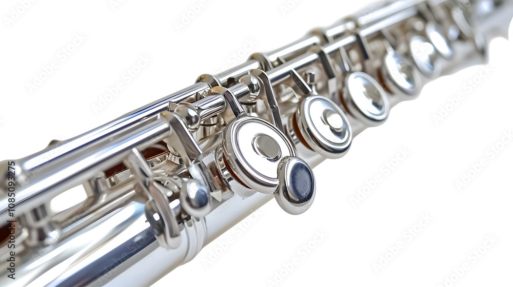 Fototapeta premium Elegant flute showcasing intricate details in isolation