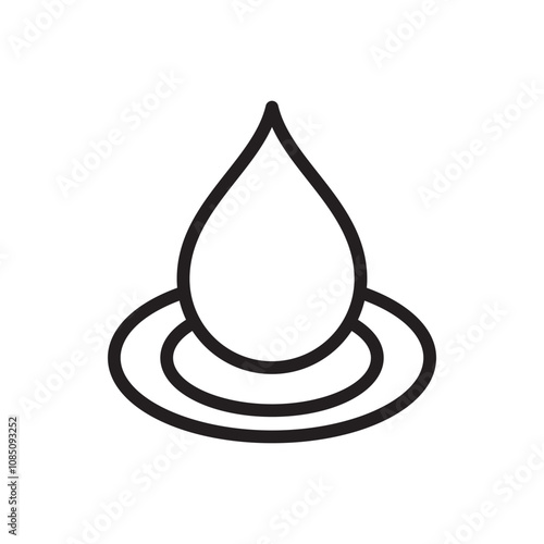 Hydration water icon line vector design illustration template in trendy style
