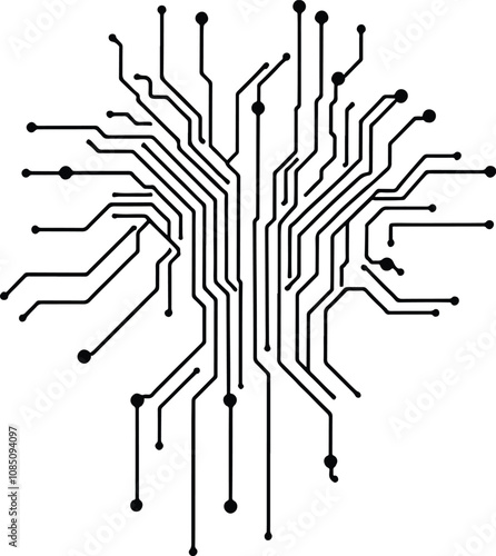 Circuit Board silhouette vector