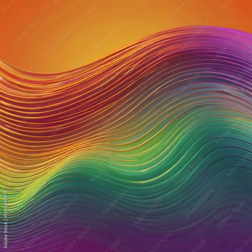 Obraz premium Abstract gradient colour background with waves