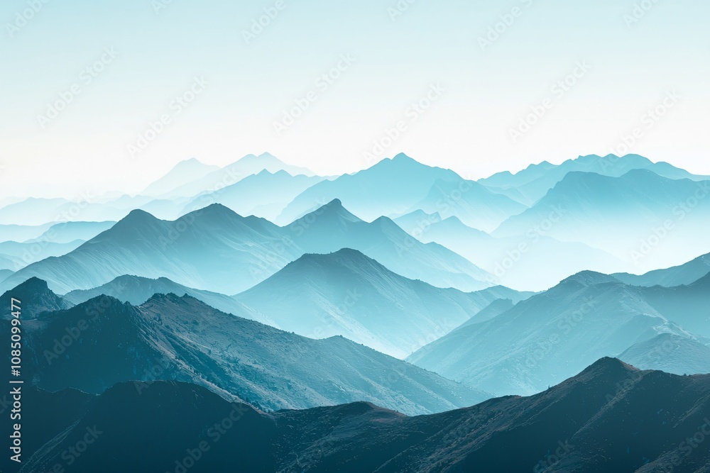Serene Mountain Range: A Tranquil Landscape of Layers and Hues Serene Mountain Range: A Tranquil Landscape of Layers and Hues