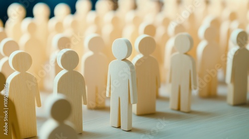 Wallpaper Mural Wooden figures representing community and diversity. Torontodigital.ca